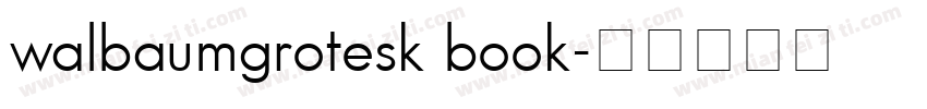 walbaumgrotesk book字体转换